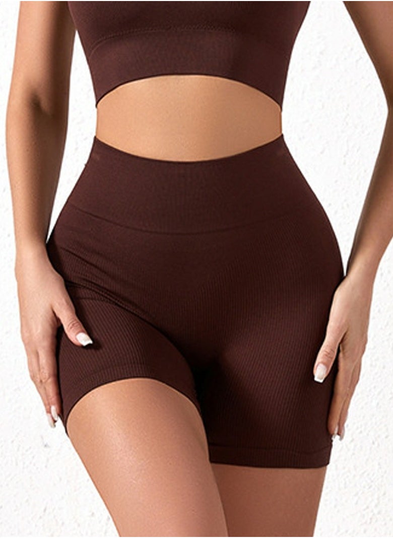 Loquat Womens Body Shaper Tummy Control Underwear Boxer Briefs Solid Color Slim High Waist Hip Lift Shapewear Safety Underpants Brown  - Image 2