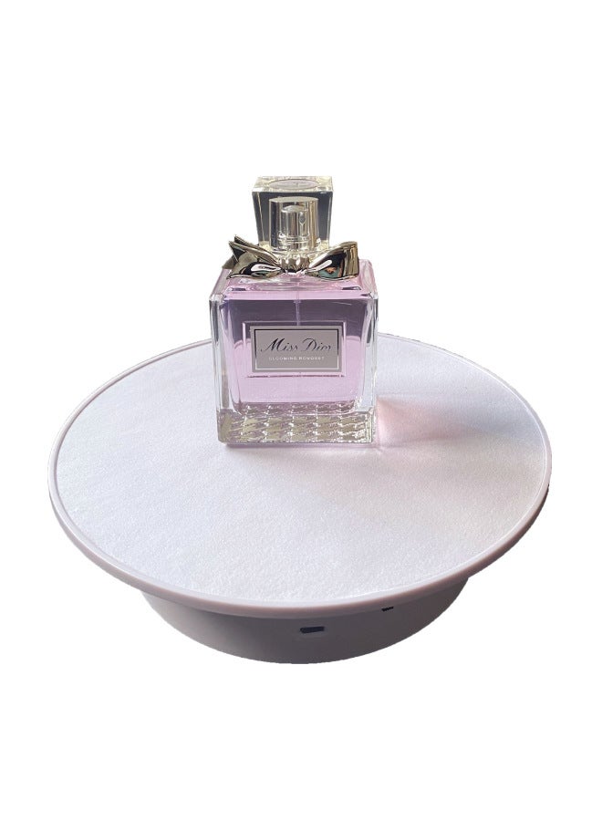 XIXI Two-way Electric Turntable Mirror 20cm Rotating Display Table Jewelry Rack Jewelry Mobile Phone Photography Display Rotating Turntable - Image 1