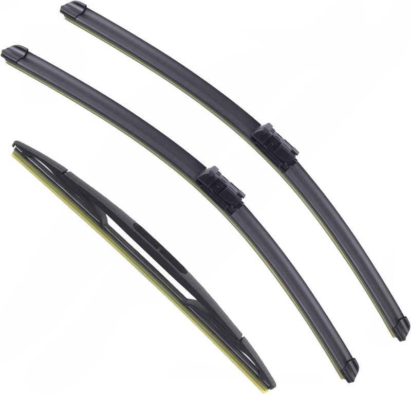 GoKoHe Front and Rear Windshield Wiper Blades (pack of 3pcs) for 2007-2012 Hyundai Veracruz IX55 24" + 20" Front windscreen wiper and 14" Rear Windscreen Wiper - Image 1