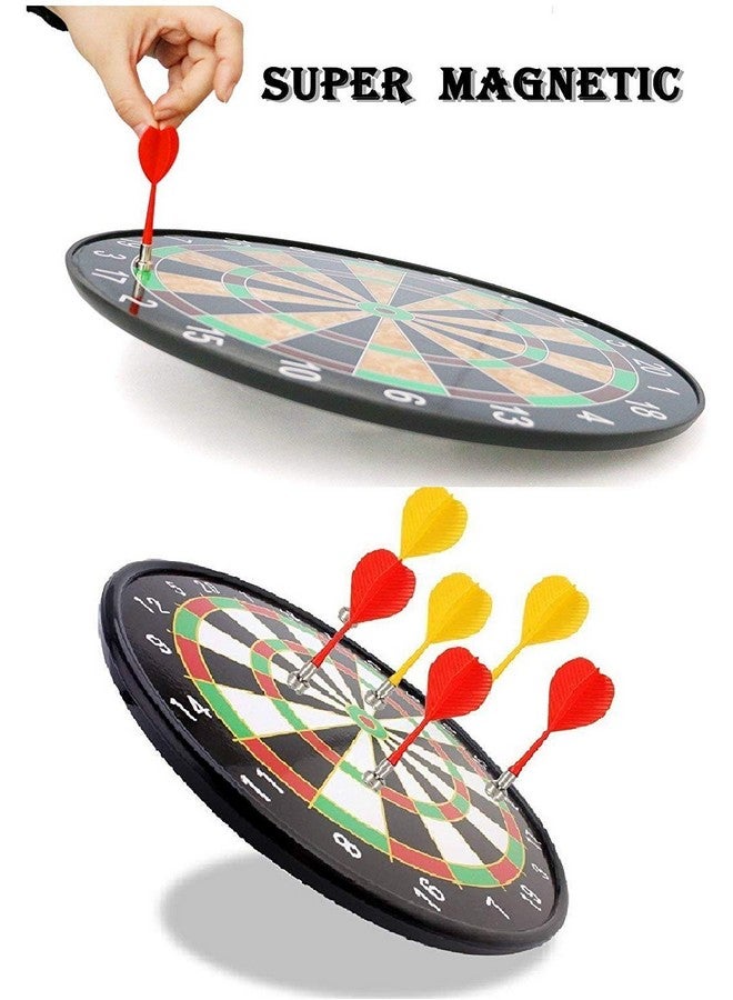 Famous Quality Indoor and Outdoor Magnetic Score Dart Board Kit with 6 Soft Darts Free -15 inch (Multi Color) - Image 3