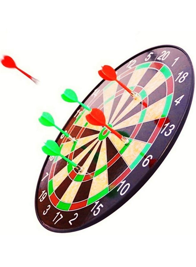 Famous Quality Indoor and Outdoor Magnetic Score Dart Board Kit with 6 Soft Darts Free -15 inch (Multi Color) - Image 1