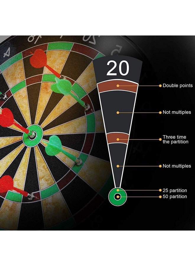 Famous Quality Indoor and Outdoor Magnetic Score Dart Board Kit with 6 Soft Darts Free -15 inch (Multi Color) - Image 5