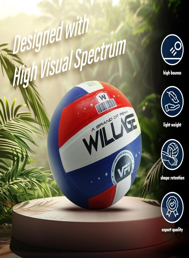 WILLAGE® Indoor/Outdoor Training Volleyball | Crusher (Red-Blue) - Image 5