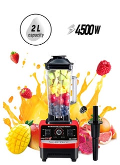 SILVER CREST High Speed Countertop Blender With Pure Copper Motor, 6 Sharp Stainless Steel Blades 2L Red  - Image 1