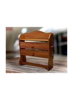 Acacia Wooden Wrap Dispenser Brown 12x37x38 centimeter - pzsku/Z25B8A1D0F8F53FAFCC97Z/45/_/1689854567/9aba7b2a-25fc-4e08-b917-c624bf9f1a58