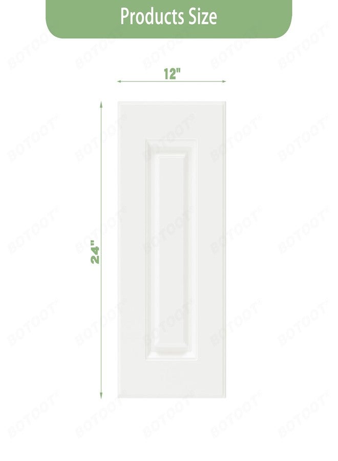 BOTOOT Built-in Cabinet Doors - Cabinet Replacement Doors for Kitchen, Living Room, Bedroom, Bathroom - 24 Inch High (White, 12 Inch Wide) - Image 4