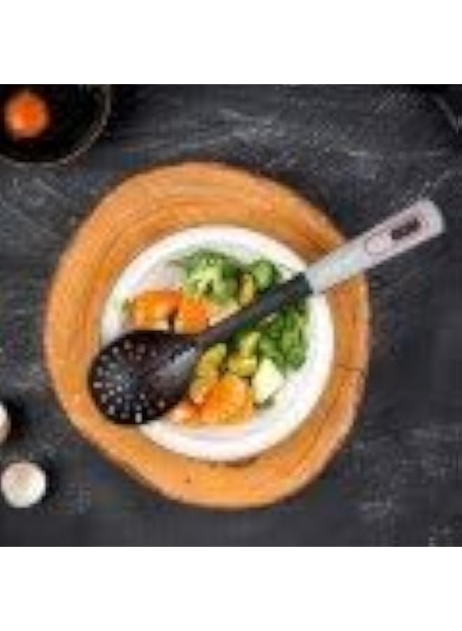 بيتي كروكر ملعقة نايلون مشقوقة باللونين الأسود والرمادي - Image 4