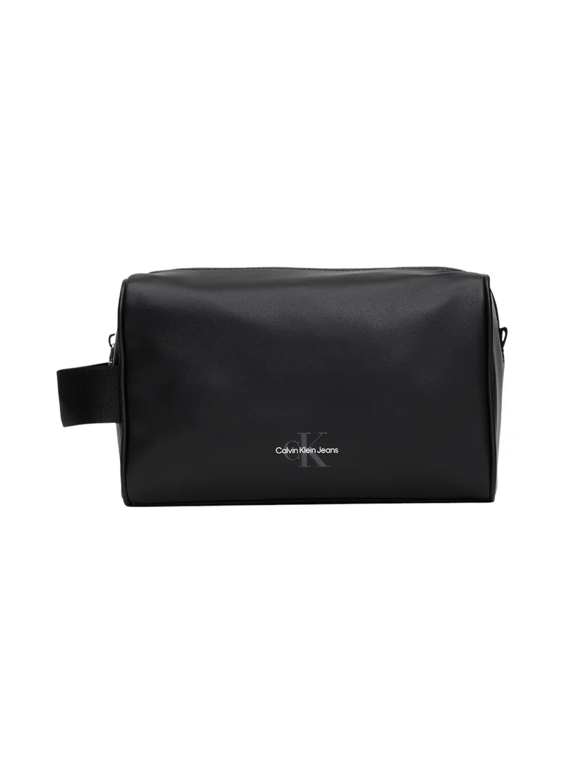 Calvin Klein Jeans Men's Travel Washbag - Faux Leather, Black