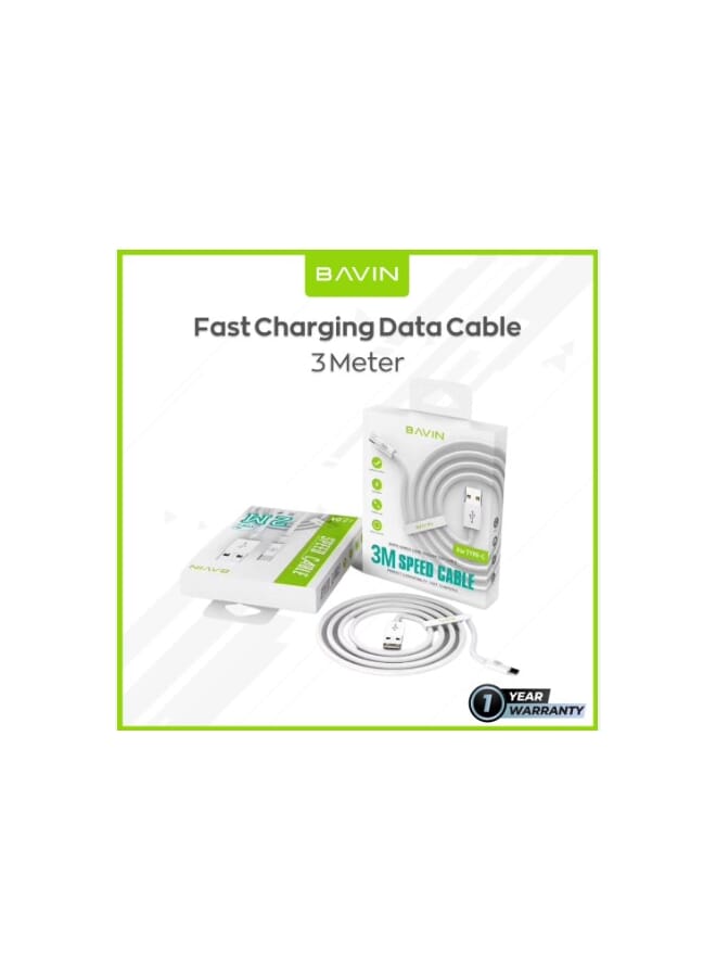 BAVIN Fast Charging iPhone Cable, 3m - Image 1