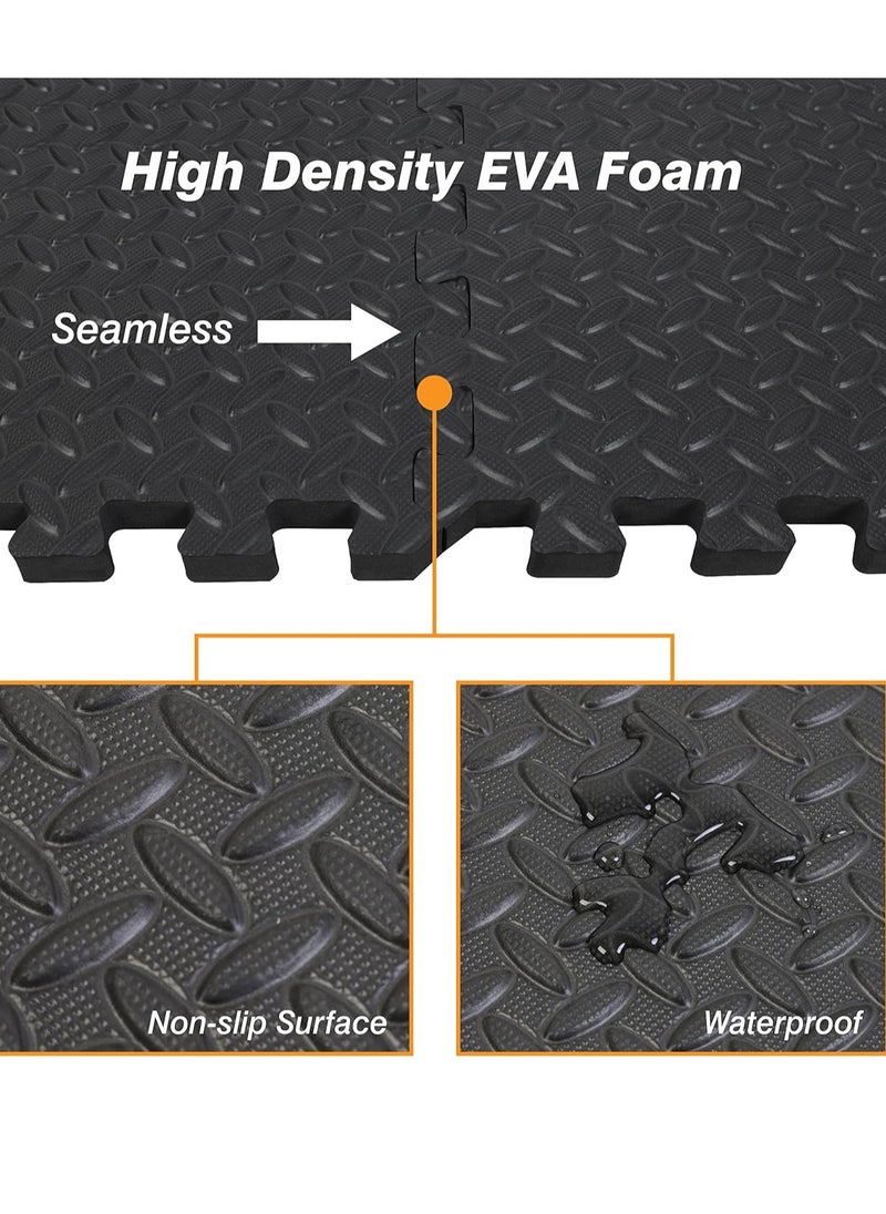 Quivlox 6-156 PCS Mat Block Interlocking Foam Tiles Puzzle Mats for Floor, EVA Gym Mat Flooring Exercise Equipment Mat for Home Gym Equipment,Gym Interlocking Exercise Mat Tiles for Home Gym Exercise,Foam Floor Mat,Home Bedroom Floor Mat, EVA Summer Jigsaw Carpet  - Image 3