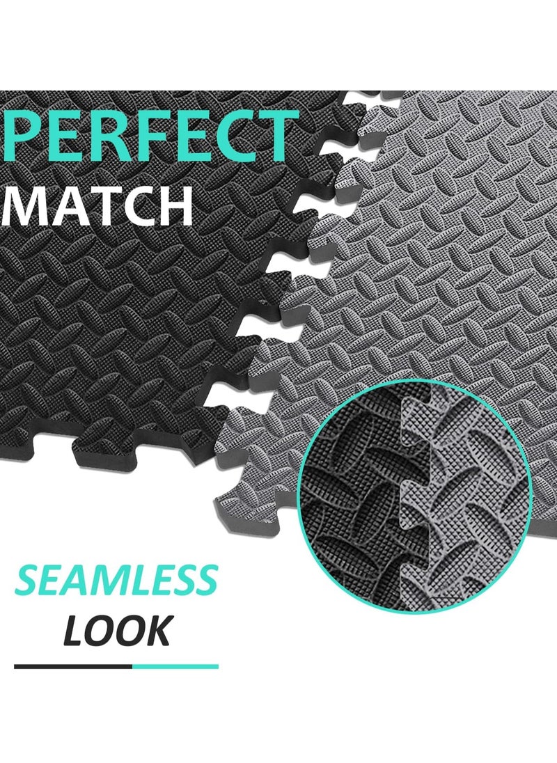 Quivlox 6-156 PCS Mat Block Interlocking Foam Tiles Puzzle Mats for Floor, EVA Gym Mat Flooring Exercise Equipment Mat for Home Gym Equipment,Gym Interlocking Exercise Mat Tiles for Home Gym Exercise,Foam Floor Mat,Home Bedroom Floor Mat, EVA Summer Jigsaw Carpet  - Image 5