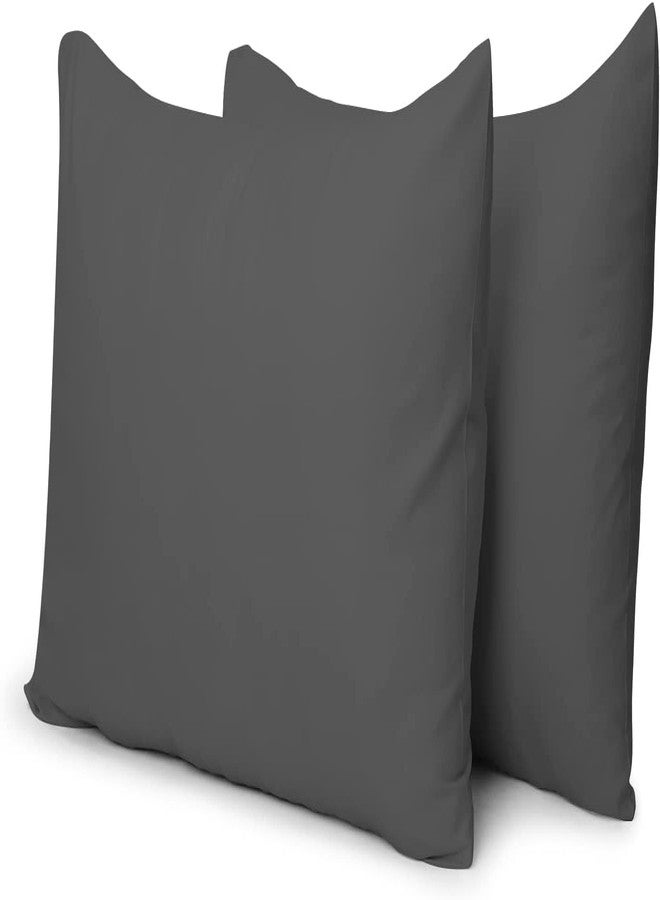 EASY NAP Travel Size Pillow Cases 12 x 16 Set of 2 500 Thread Count kinderfluff Pillow Cover 100% Egyptian Cotton Envelope Closure Toddler Pillowcase 12x16 Fits Boudoir Pillow Size 11x15, 11x14 Dark Grey - Image 2