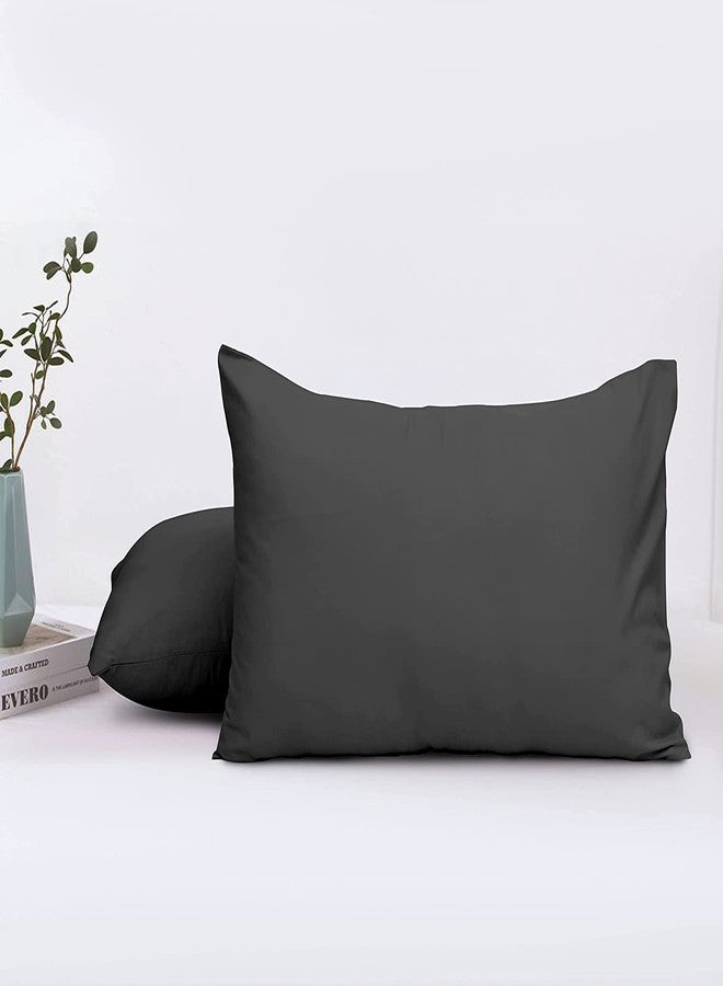 EASY NAP Travel Size Pillow Cases 12 x 16 Set of 2 500 Thread Count kinderfluff Pillow Cover 100% Egyptian Cotton Envelope Closure Toddler Pillowcase 12x16 Fits Boudoir Pillow Size 11x15, 11x14 Dark Grey - Image 3