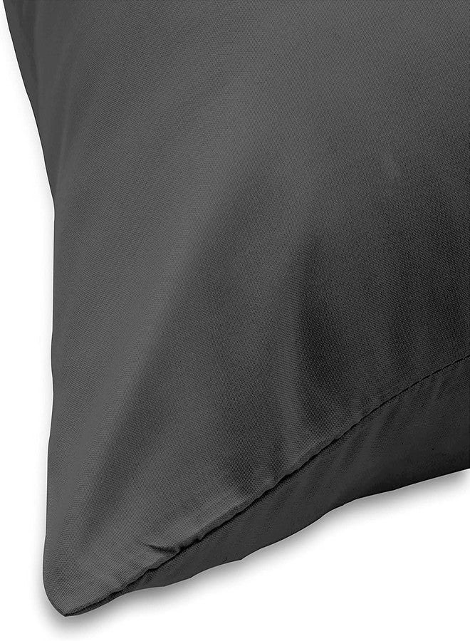 EASY NAP Travel Size Pillow Cases 12 x 16 Set of 2 500 Thread Count kinderfluff Pillow Cover 100% Egyptian Cotton Envelope Closure Toddler Pillowcase 12x16 Fits Boudoir Pillow Size 11x15, 11x14 Dark Grey - Image 4