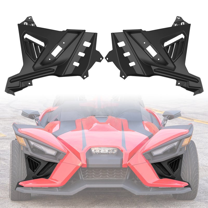 SAUTVS Front Lower Accent Panel Kit for Slingshot 20202023 DRL Decorative Plate Daytime Running Lights Trim Panel Upgrade Kit for Polaris Slingshot S SL SLR R LE 20202023 Accessories