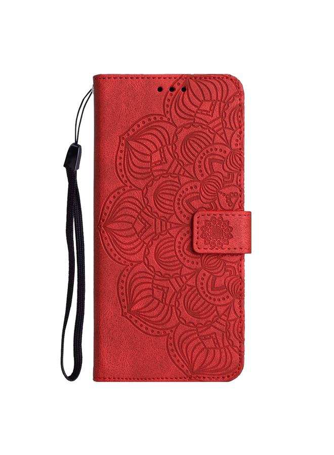 زبون جراب هاتف iPhone 13 Pro من الجلد المنقوش بنقشة ماندالا - Image 2