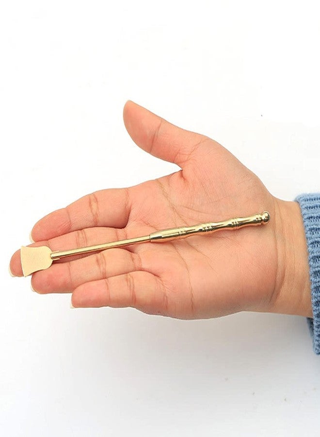 لوزين مجموعة أدوات نحاسية لإشعال رماد البخور (قطعتان): ملعقة بخور طويلة المقبض ومجرفة بخور، أدوات مثالية لصنع البخور بنفسك، مناسبة لمبخرة البخور وغرفة اليوغا. - Image 3