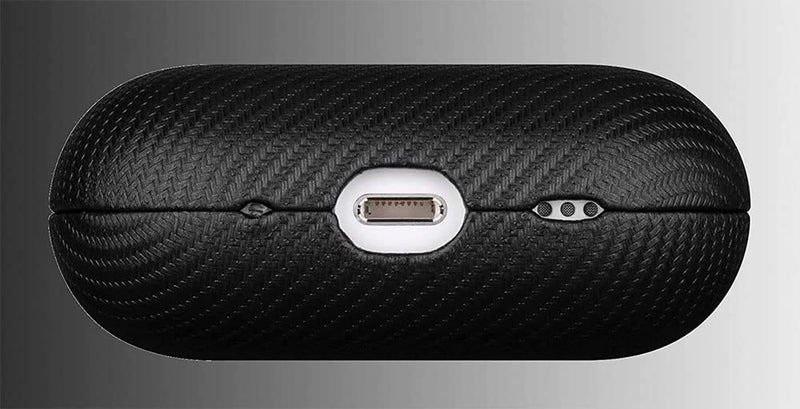 LOPIE Handmade AirPods Pro 2nd Generation Case (Not for 1st Gen) - Carbon Fiber Style Vegan Leather Protective Cover for Men/Women - Black - Image 3
