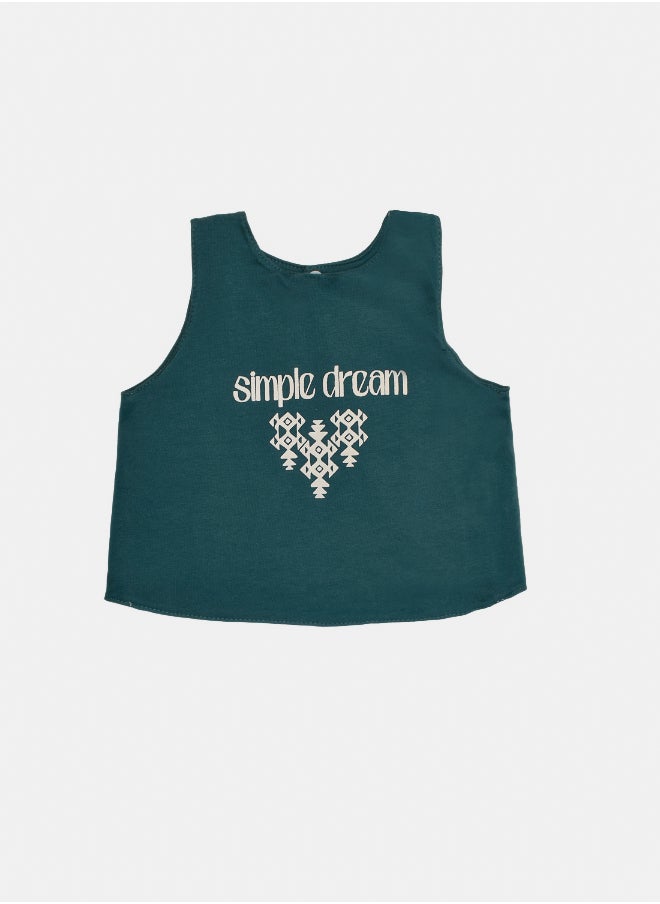 Junior Baby Girls Printed Shirt Bib  - Image 1