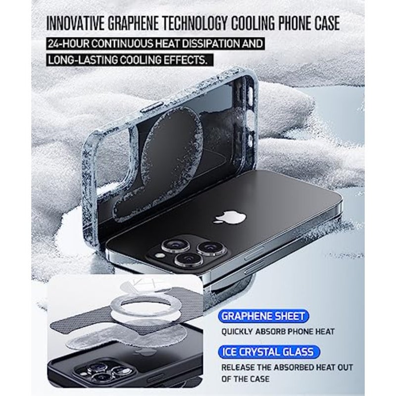 iPhone Cooling case iPhone Cooling case iPhone Heat Dissipation[Compatible with MagSafe] -Support Wireless Charging - Image 2