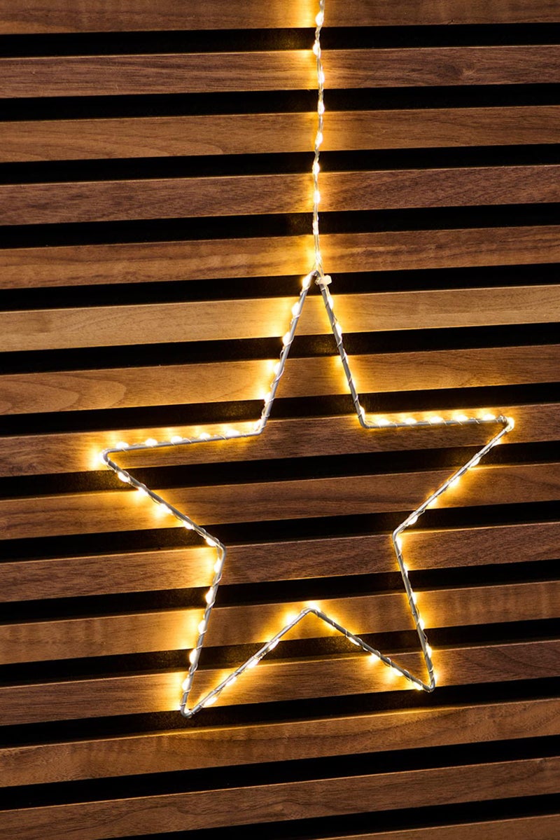 Tchibo 84 Micro LED Star Outdoor Hanging Light, Warm White  - Image 1