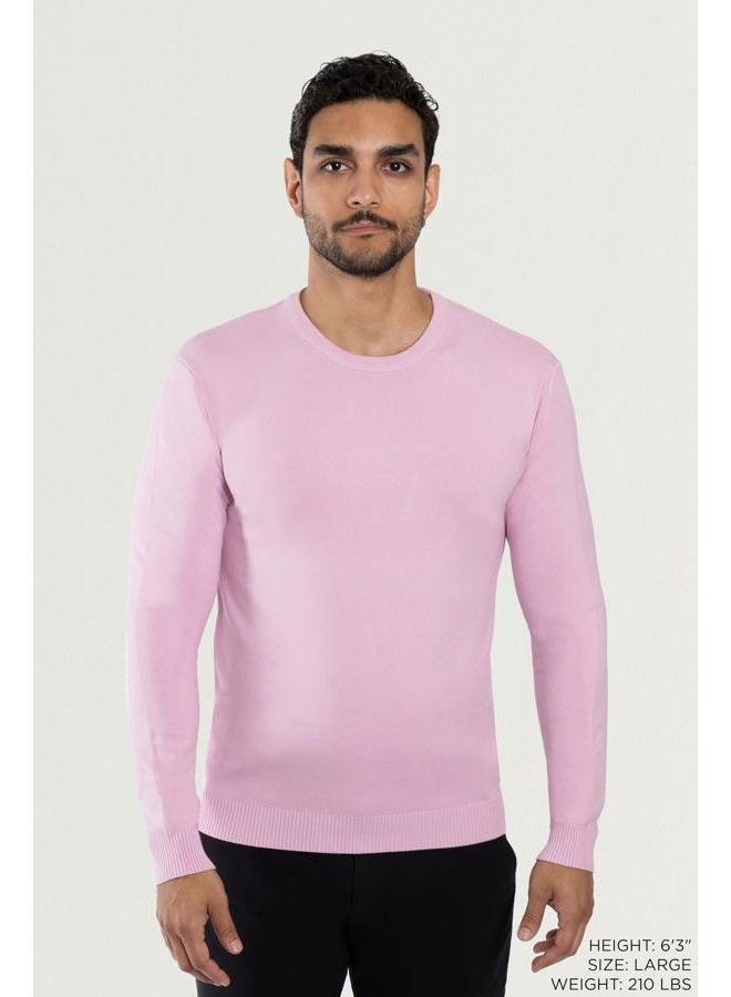 X RAY Mens Crew Neck Sweater Slim Fit Midweight Pullover Sweater for Men for Casual Dressy Wear (Big & Tall Available), Pale Pink, M - Image 3