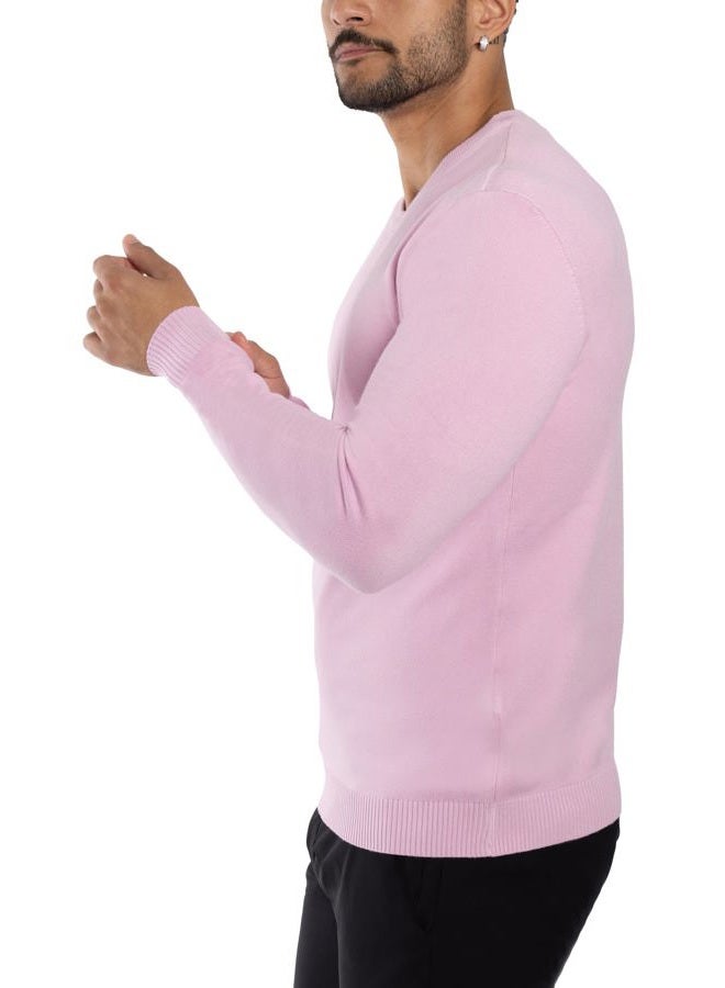 X RAY Mens Crew Neck Sweater Slim Fit Midweight Pullover Sweater for Men for Casual Dressy Wear (Big & Tall Available), Pale Pink, M - Image 5