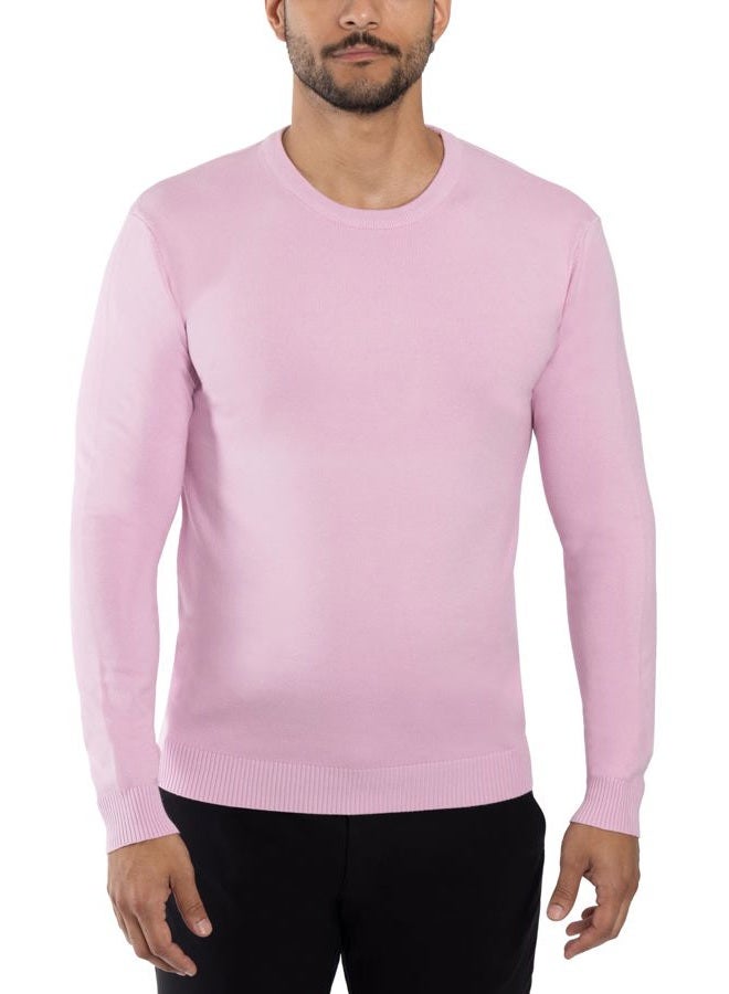 X RAY Mens Crew Neck Sweater Slim Fit Midweight Pullover Sweater for Men for Casual Dressy Wear (Big & Tall Available), Pale Pink, M - Image 1