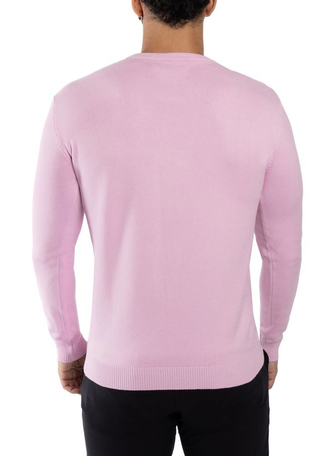 X RAY Mens Crew Neck Sweater Slim Fit Midweight Pullover Sweater for Men for Casual Dressy Wear (Big & Tall Available), Pale Pink, M - Image 2