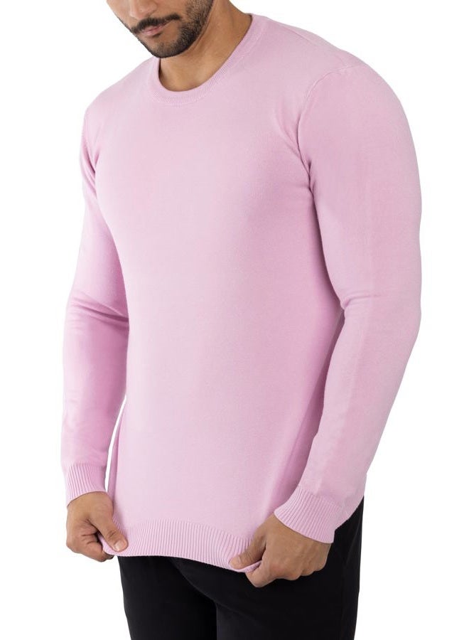 X RAY Mens Crew Neck Sweater Slim Fit Midweight Pullover Sweater for Men for Casual Dressy Wear (Big & Tall Available), Pale Pink, M - Image 4