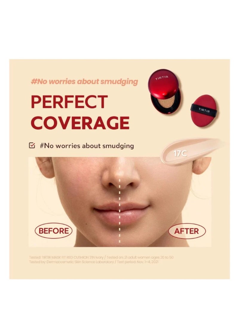 ترتر TIRTIR كوشن فاونديشن ميني – Mask Fit Red Cushion (درجة Vanilla) - Image 2