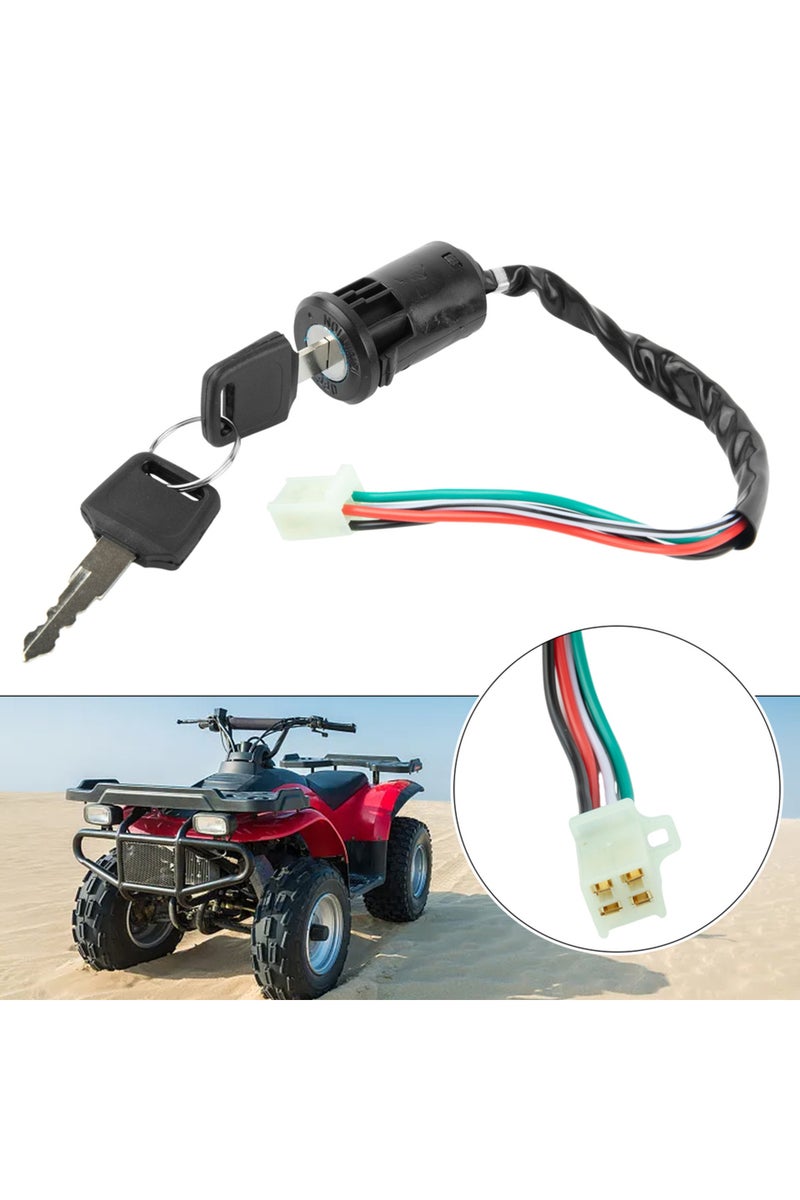 إيروريكس مفتاح تشغيل دراجة نارية + مفاتيح، ملحقات سكوتر مناسبة للدراجات الرباعية والدراجات الترابية والمركبات الرباعية، تشغيل/إيقاف بلاستيكي... - Image 1