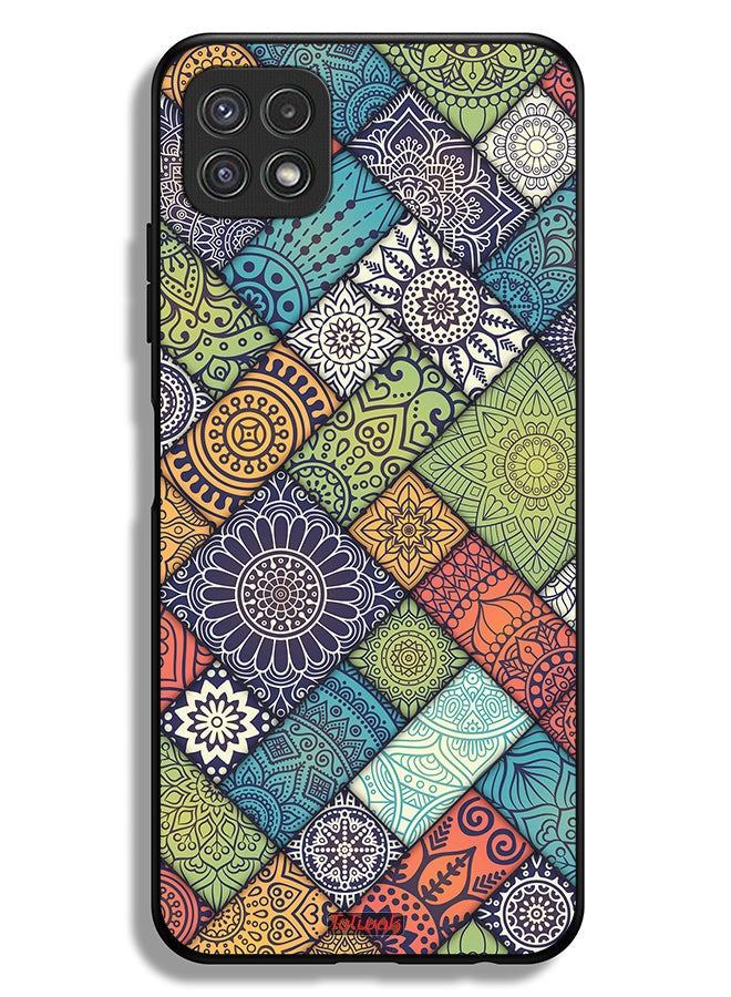 Tolwak Samsung Galaxy A22 5G Protective Case Cover Mandala Pattern - Image 1