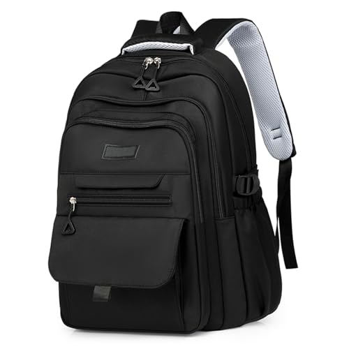 Lamprod Cute Aesthetic Girls Backpack for School Large Capacity Bookbags College Backpack for Students Kids Teen Girls Laptop Bookbag Casual Travel DaypacksBlack - Image 1