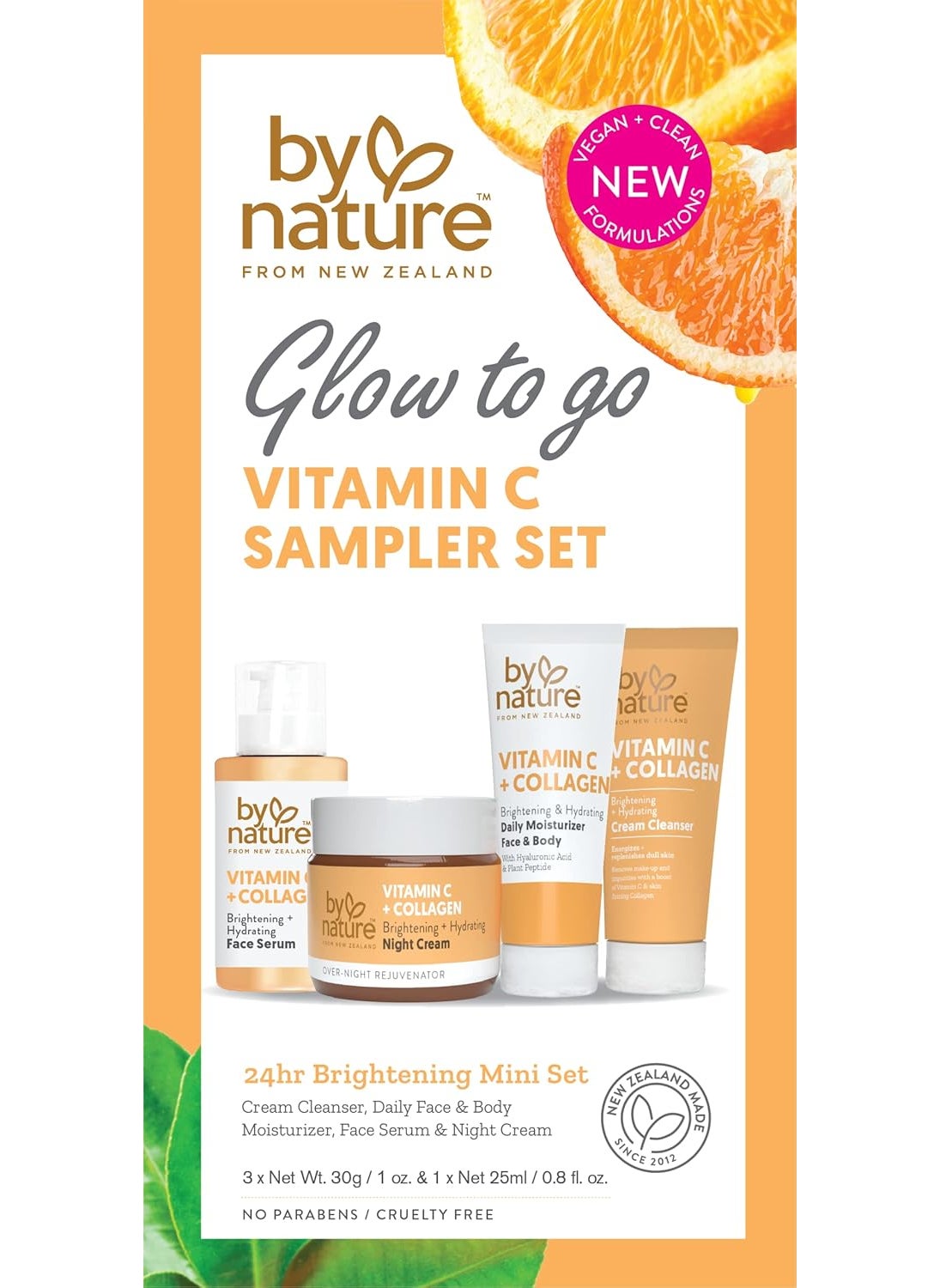 By Nature - By Nature Glow To Go Vitamin C Skincare Sampler  Travel Size Skincare Gift Set Face Care Set for Women  Men - Image 1