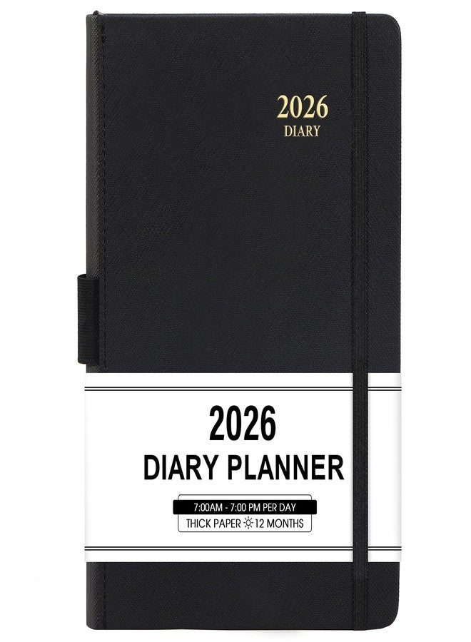 Feteulo 2026 Appointment Book & Planner - January 2026 - December 2026, Daily Hourly Planner, 5.75" X 8.25", 60-Minute Interval, Faux Soft Leather Cover, Premium Paper, Academic Calendar, Pen Holder, Inner Pocket - Image 1