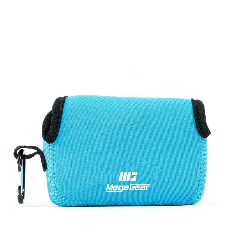 MegaGear Canon Powershot Sx730 Hs Sx720 Hs Sx710 Hs G16 G15 Ultra Light Neoprene Camera Case With Carabiner Blue MG1247 PU Leather - Image 2