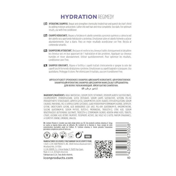 I.C.O.N. Drench Highly Moisturizing Shampoo with Anti-Aging Ingredients that Protect and Nourish Hair, Shampoo for Dry Hair, 8.5 Ounces - Image 3