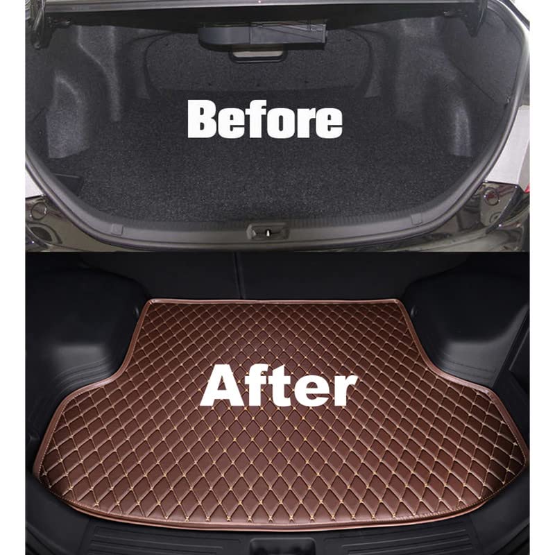 AutoZing® 7D Car Trunk/Boot/Dicky Mat Compatible with Tata Harrier 2024 to 2025 PU Leatherette 7 Layer Protection Anti Skid Car Accessories Coffee - Image 2