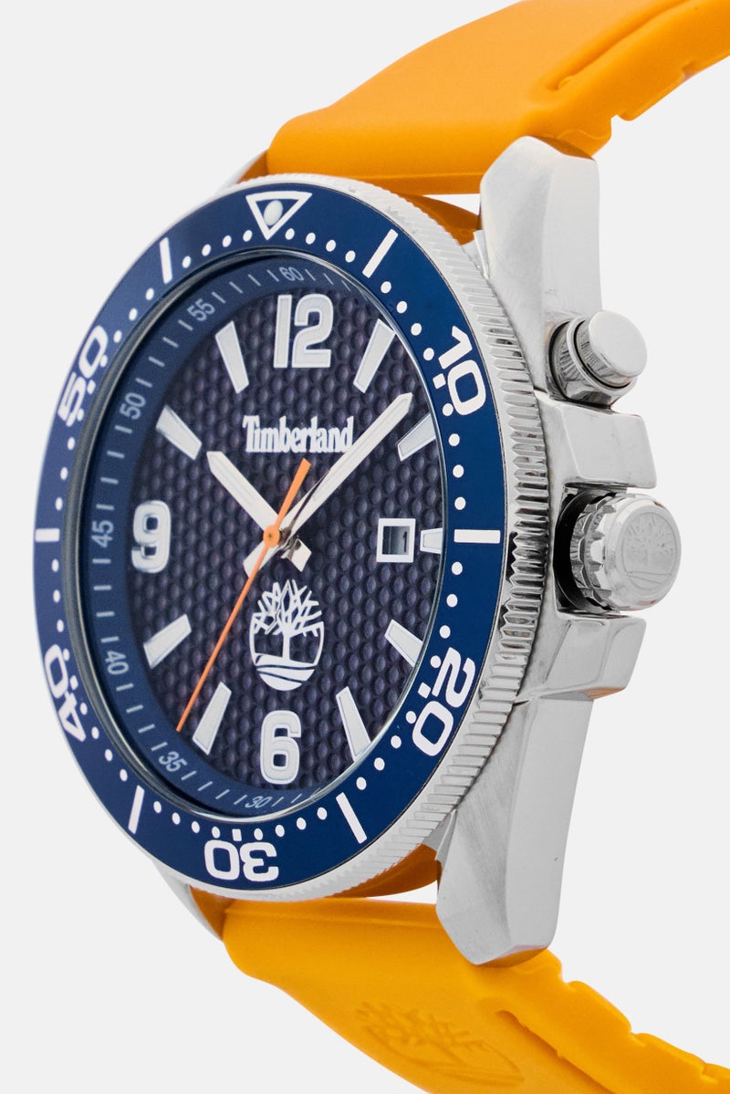 Timberland Men TDWGN0010002 Silicone Analog Watch 44 mm, Orange  - Image 3