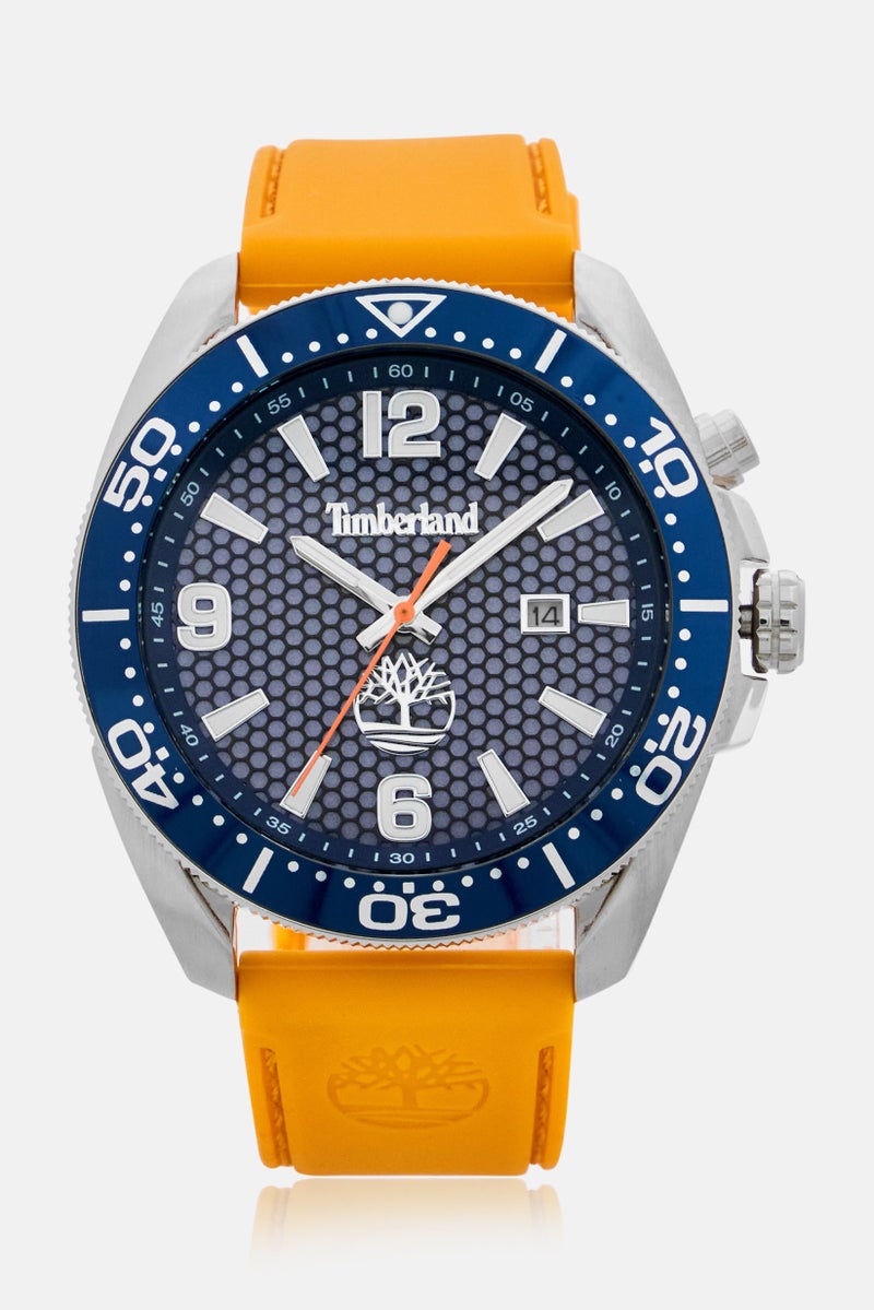Timberland Men TDWGN0010002 Silicone Analog Watch 44 mm, Orange  - Image 1