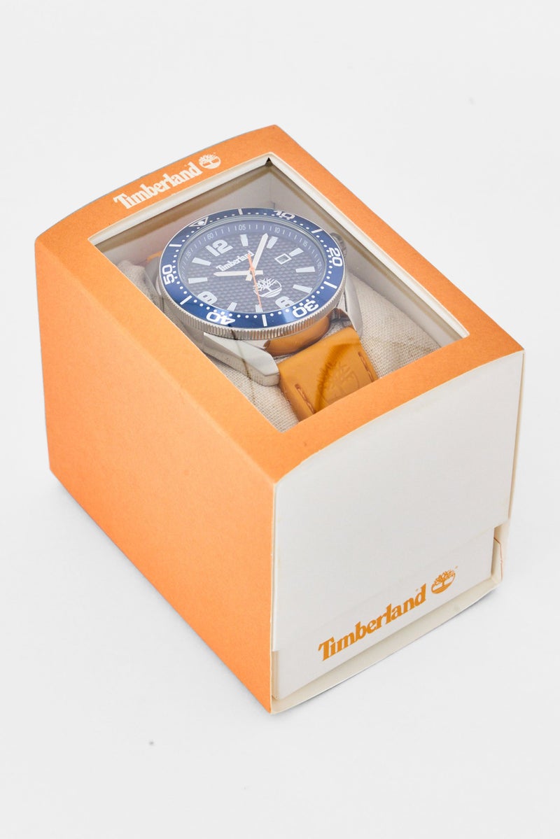 Timberland Men TDWGN0010002 Silicone Analog Watch 44 mm, Orange  - Image 5