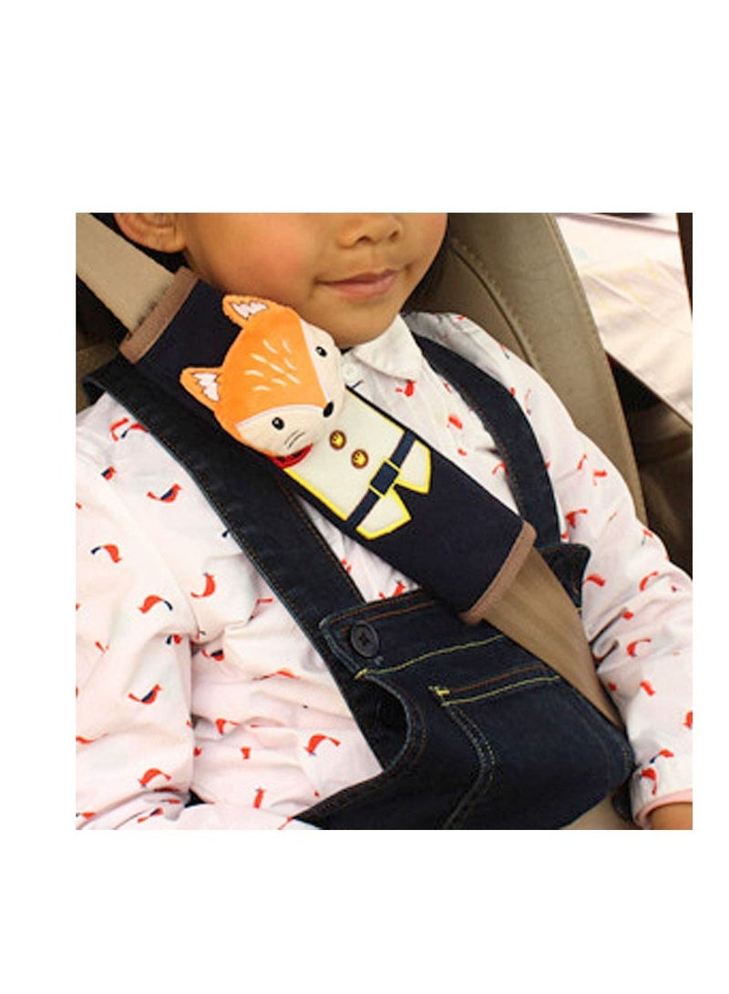 KASTWAVE Cartoon Car Seat Belt Cover, Shoulder Strap Pad Universal Safety Belt Strap Cushion Pads for a More Comfortable Driving Cute Animal Seat Belt Protector Pad Soft Neck Support Car Seat Belt Cover 2Pcs - Image 2