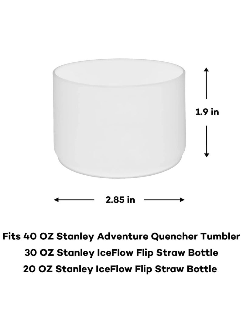RTYY 2 pack Silicone Boot For Stanley Quencher Tumbler 30 oz 40 oz, Bottom Boot for Stanley IceFlow Flip 30 20 oz, Protector Sleeve for Water Bottle 12-24oz (Black)  - Image 3