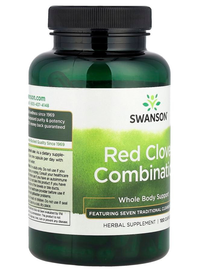SWANSON Red Clover Combination 100 Capsules - Image 2