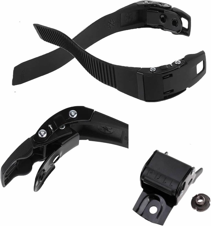 Alemon 2 Pieces Replacements Inline Roller Skating Shoes Energy Strap with Screws Nuts Skates Buckles Accessory,3 Colors Black Blue Pink - Image 3