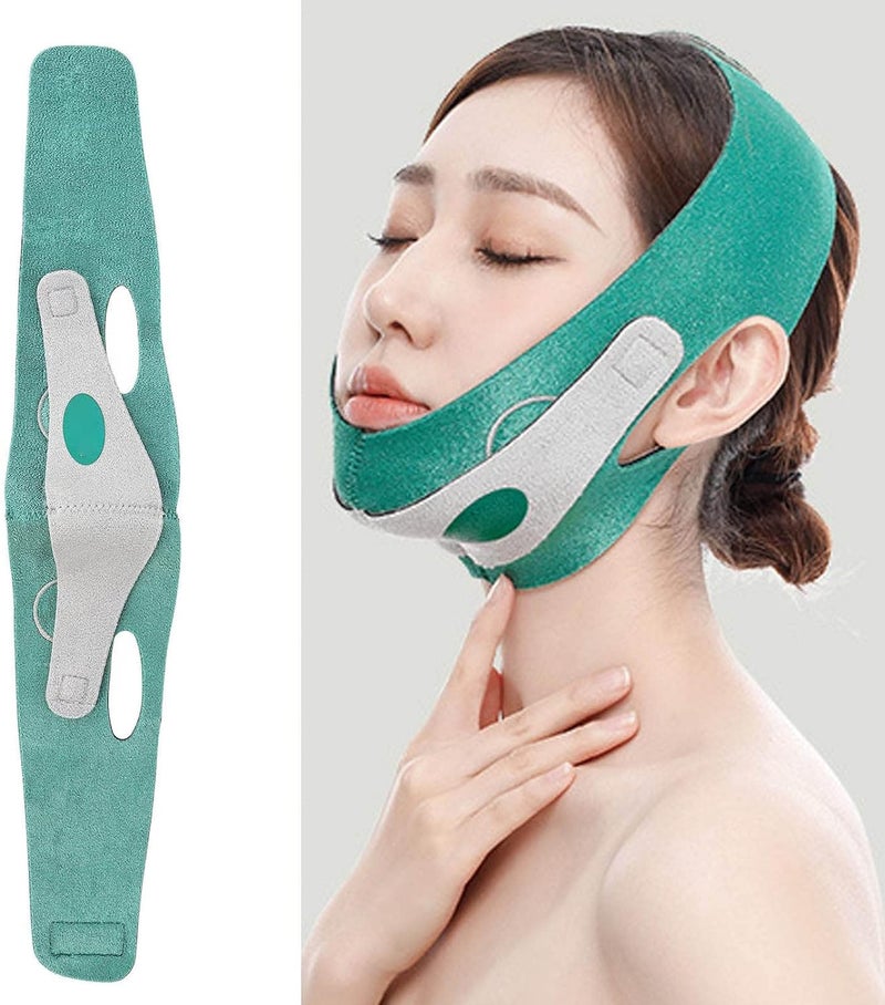 VINATOSLA Face Slimming Belt- V-Shape Face Masks for Double Chin Slimmer for Men & Women, Facial Lift Slim Cheeks Lifting Reusable Belt Facial Anti Wrinkle V-Shaped Line Chin Strap - Image 1