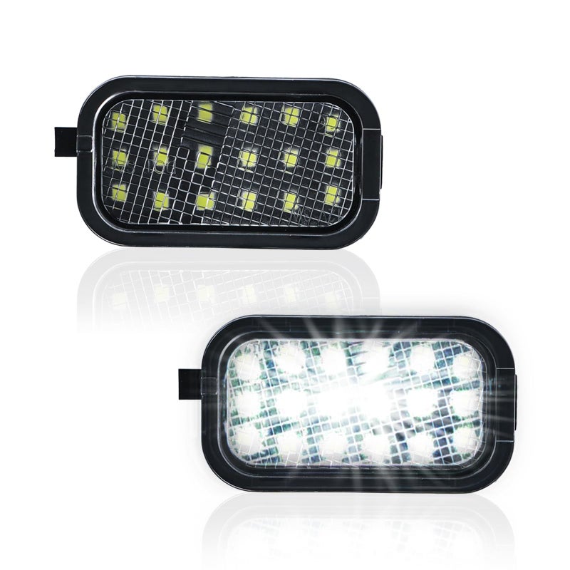 DERMOKA LED Side Mirror Puddle Lights for 20072014 Silverado Sierra 2500 HD 3500HD Escalade Suburban Tahoe Yukon 6000K White 2PCS