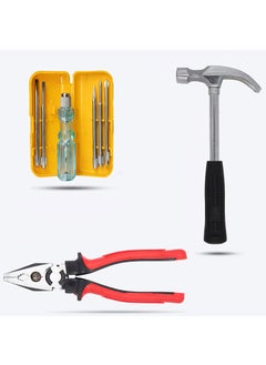 Hillgrove Hillgrove HGCM462M1 High Quality Durable Construction Metalworking Household Rubber Handle Straight Best Claw Hammer with Wire Cutter and 5in1 Screwdriver Set  - Image 1