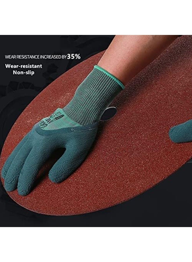 4 Pairs Gardening Gloves – Breathable Rubber Coated Waterproof Work Gloves, Touch Screen Compatible for Yard, Fishing, Planting, Weeding, Fits Most - Image 5